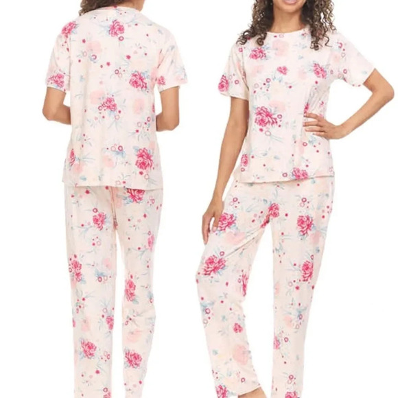 Flora Nikrooz Ladies' 2-piece PJ Set S, L, XXL Floral print Soft comfortable - Picture 1 of 6